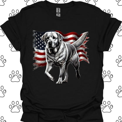 Labrador Patriotic American Flag T-Shirt