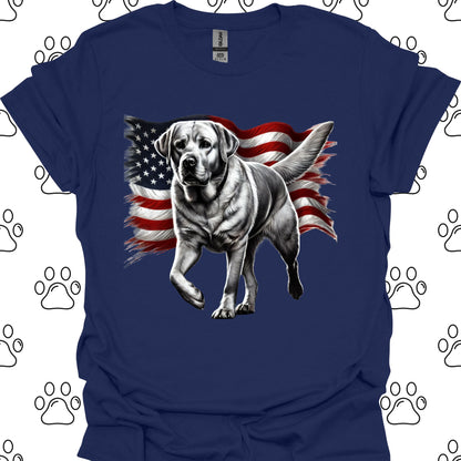 Labrador Patriotic American Flag T-Shirt