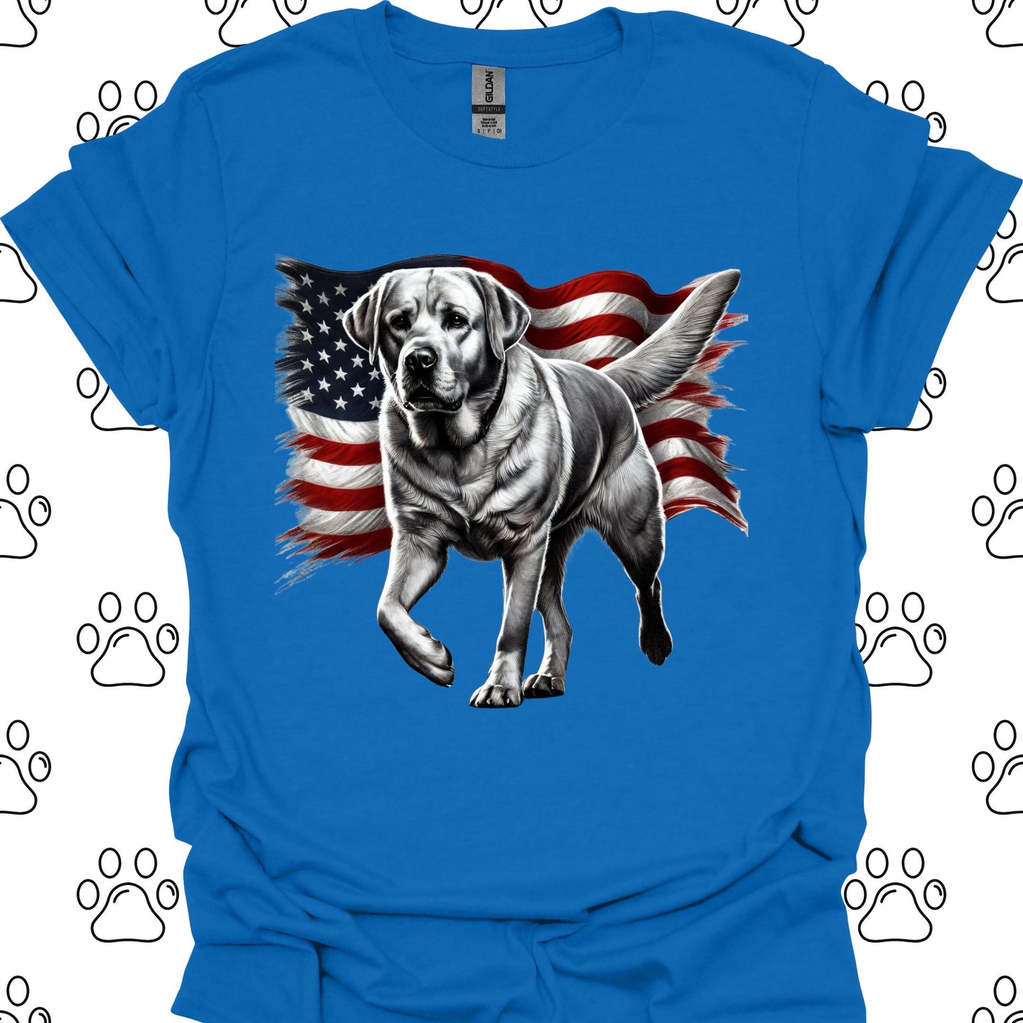 Labrador Patriotic American Flag T-Shirt