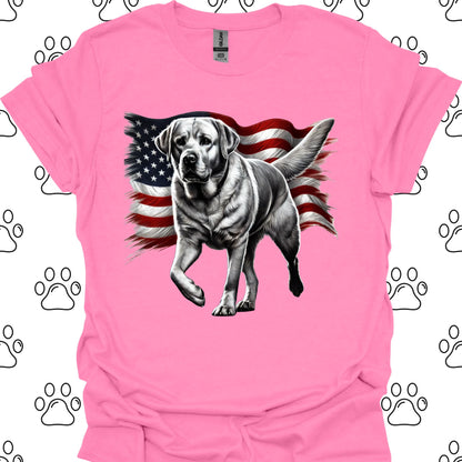 Labrador Patriotic American Flag T-Shirt