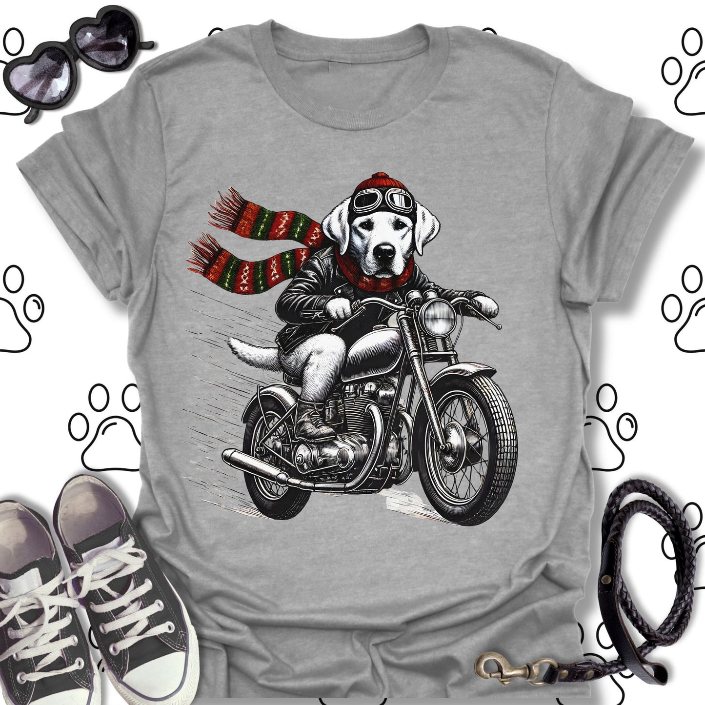 Labrador Holiday Motorcycle Scarf Shirt