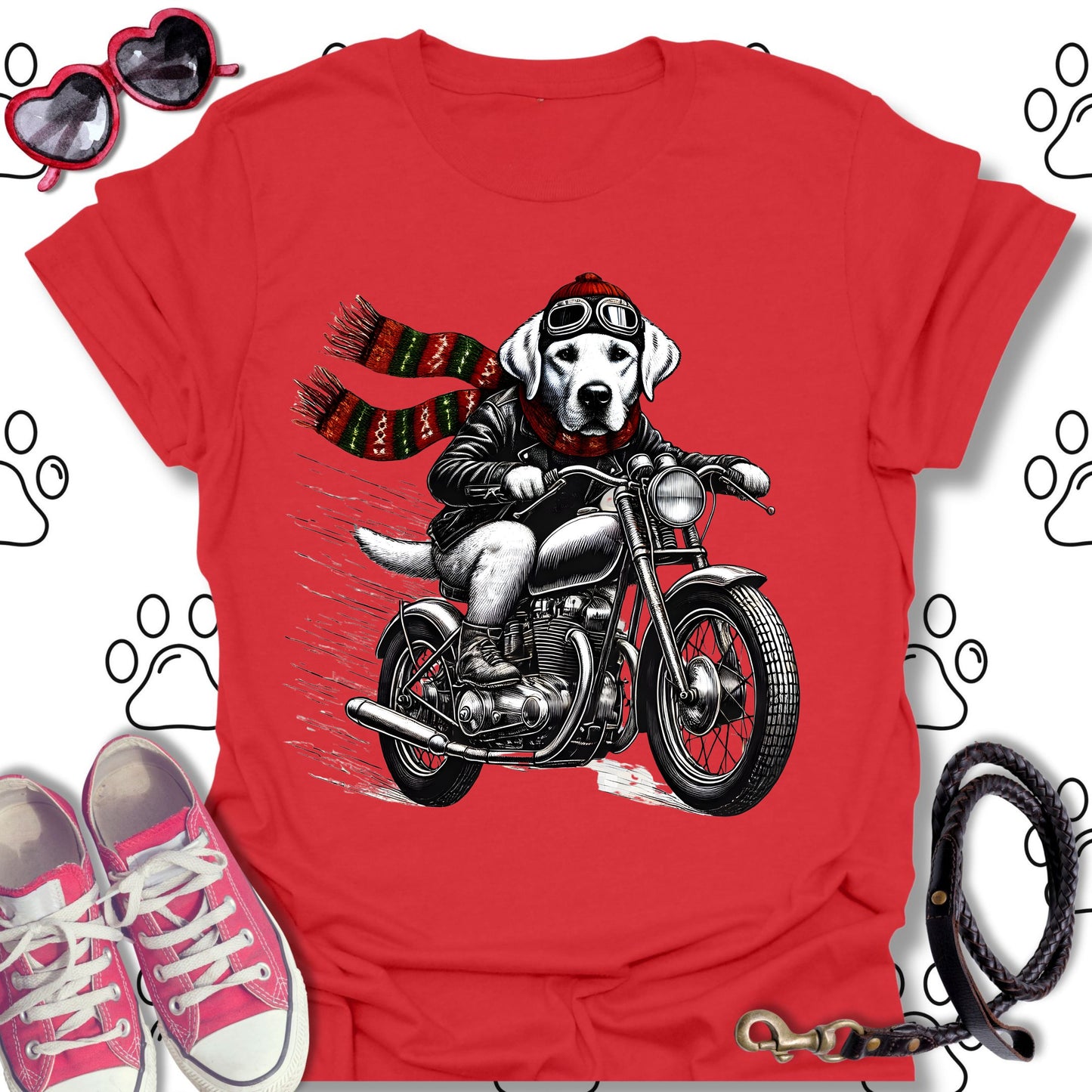 Labrador Holiday Motorcycle Scarf Shirt