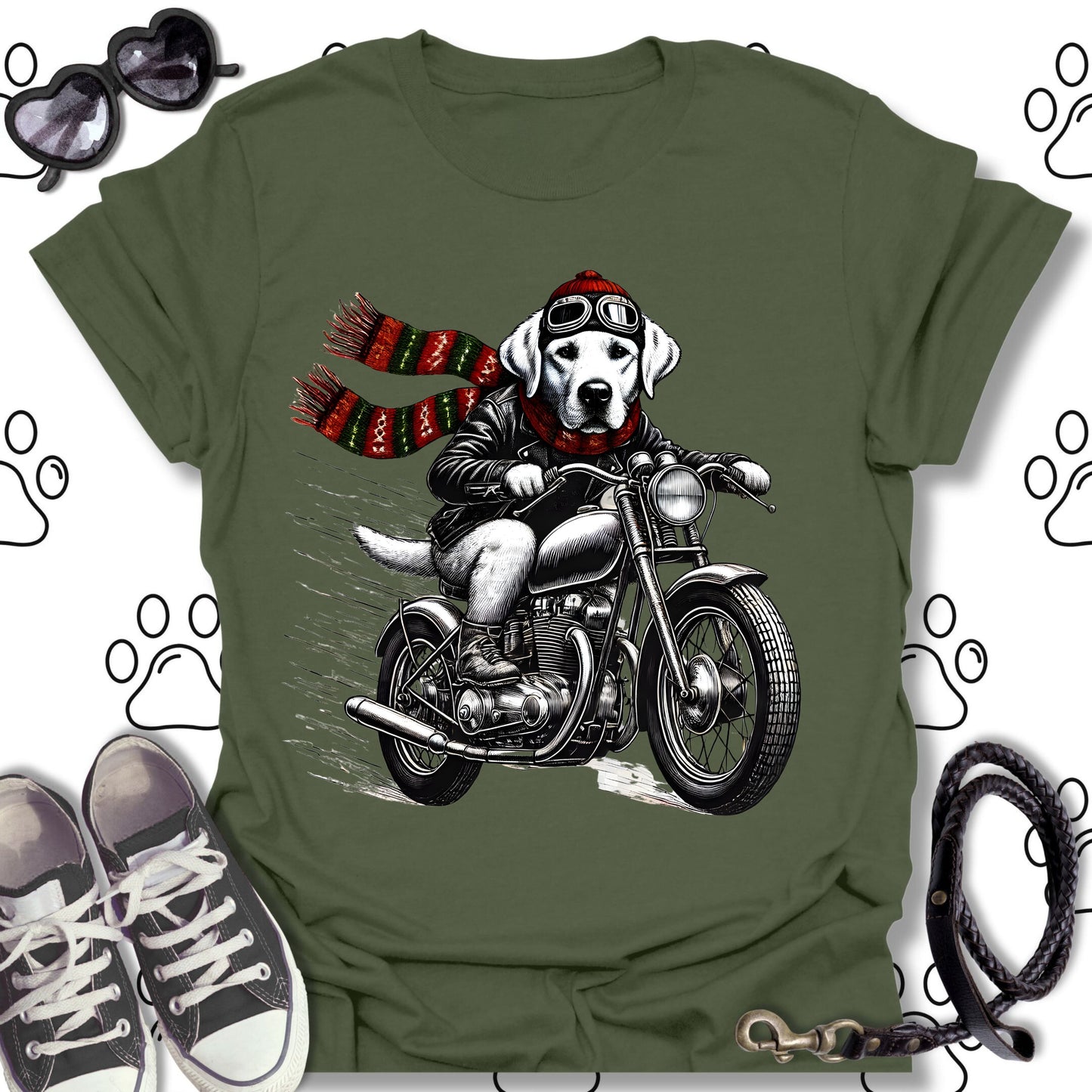 Labrador Holiday Motorcycle Scarf Shirt