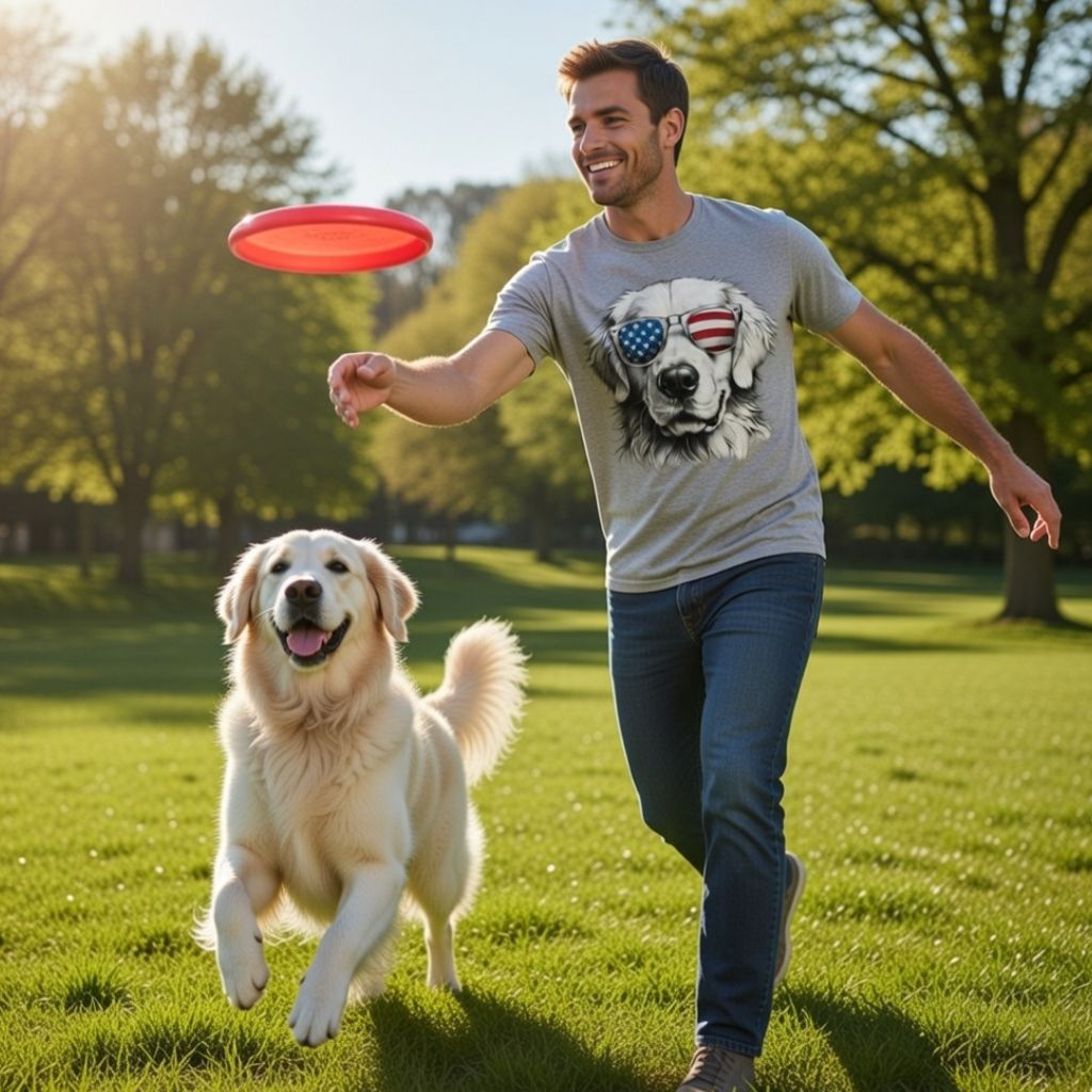Golden Retriever Fourth of July Shirt