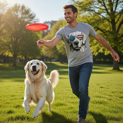 Golden Retriever Fourth of July Shirt