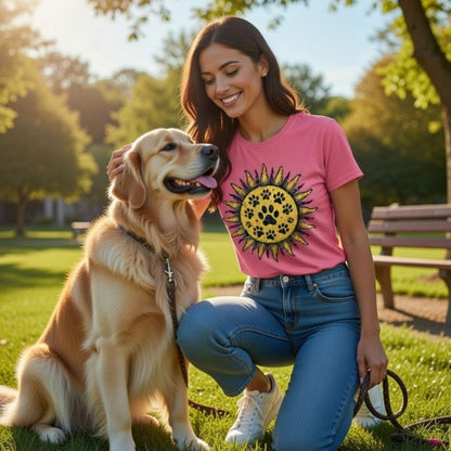 Sunflower Paw Print T-Shirt