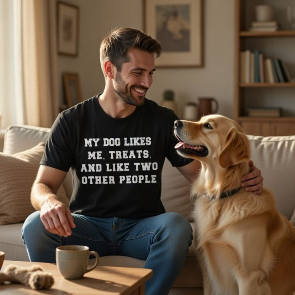 My Dog Likes Me, Treats, and Two Other People Shirt