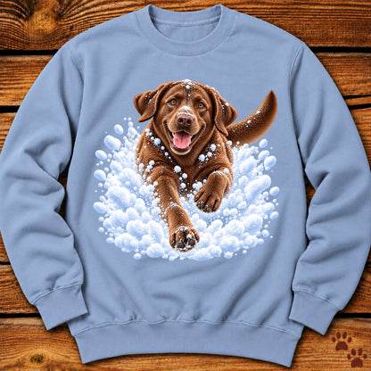 Chocolate Labrador Snow Day Sweatshirt