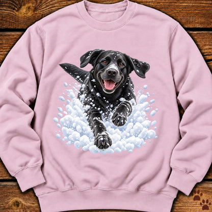 Black Labrador Snow Day Sweatshirt