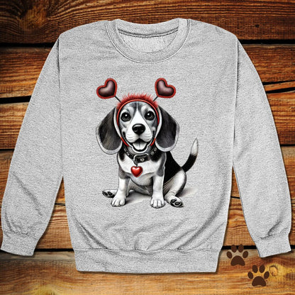 Beagle Valentine’s Day Crewneck