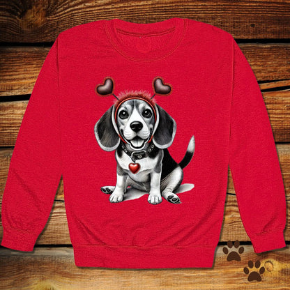 Beagle Valentine’s Day Crewneck