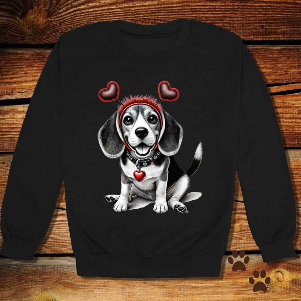 Beagle Valentine’s Day Crewneck