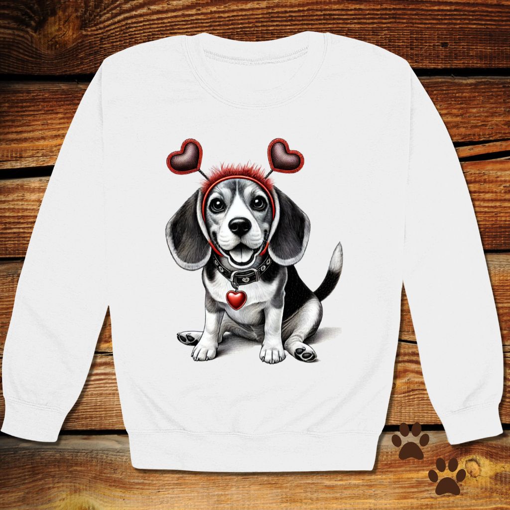 Beagle Valentine’s Day Crewneck
