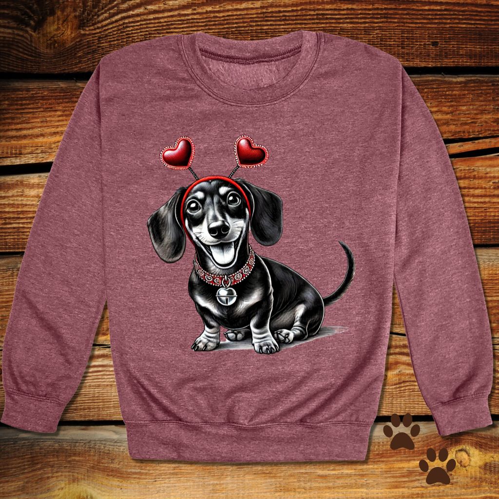 Dachshund Valentine's Day Crewneck