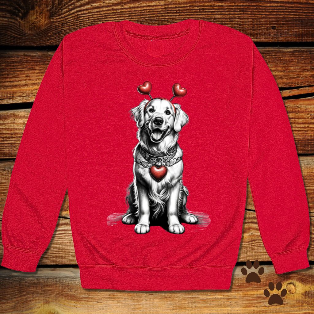 Golden Retriever Valentine's Day Crewneck