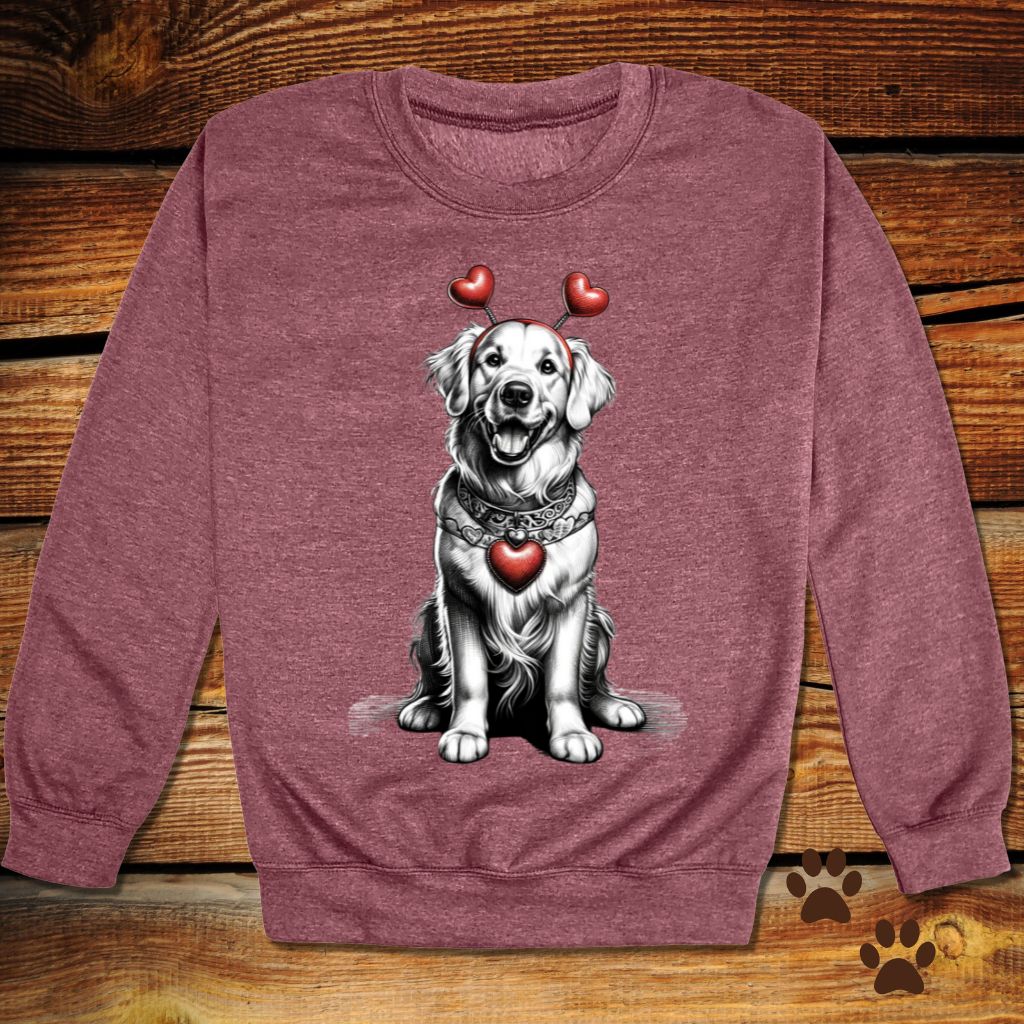 Golden Retriever Valentine's Day Crewneck
