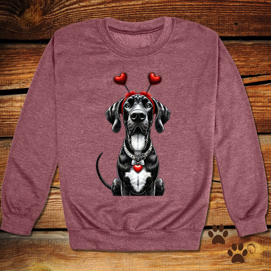 Great Dane Valentine's Day Crewneck
