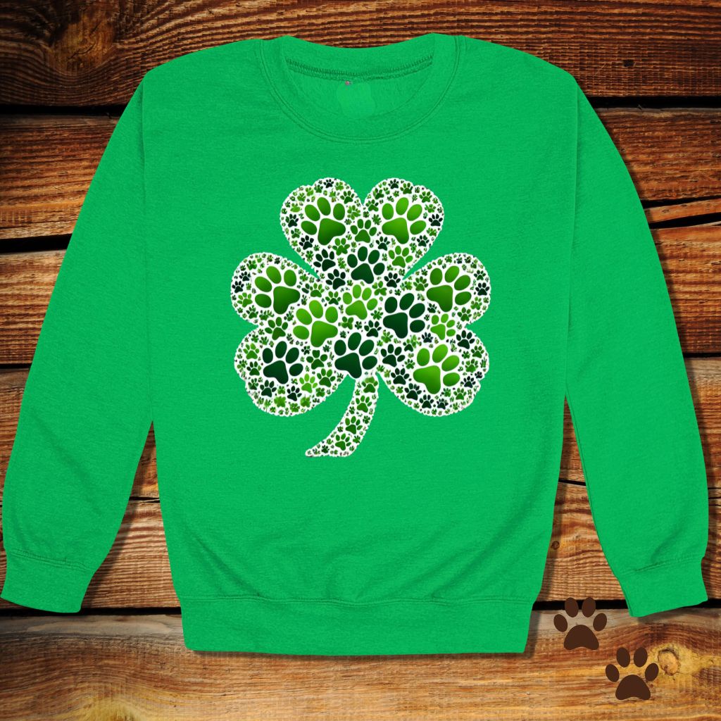 Lucky Paw Shamrock St. Patrick’s Crewneck