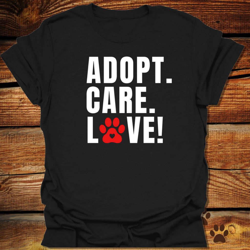 Adopt Care Love Dog Rescue T-Shirt