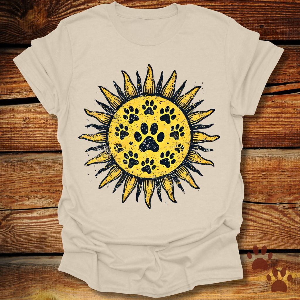 Sunflower Paw Print T-Shirt