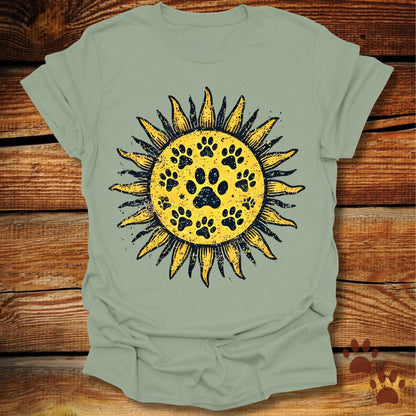 Sunflower Paw Print T-Shirt