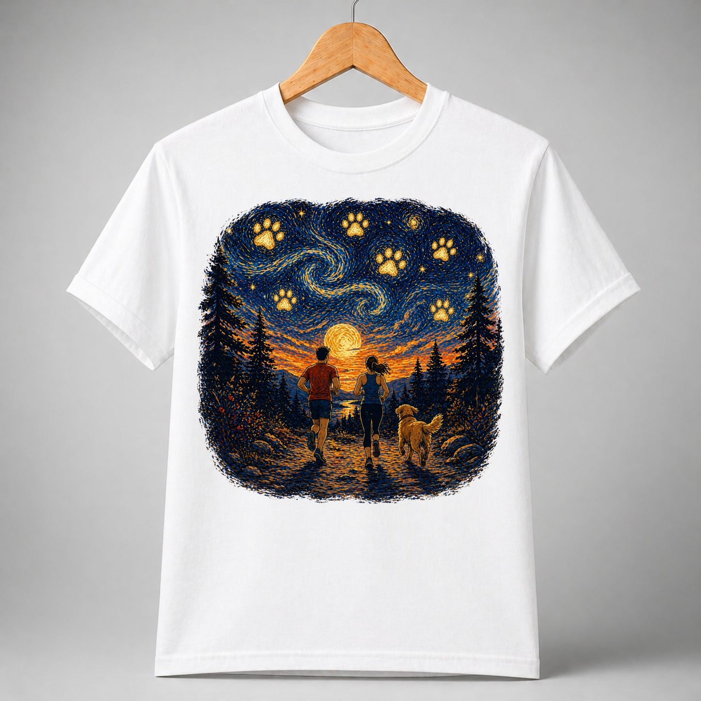 Starry Night Sunset Run T-Shirt