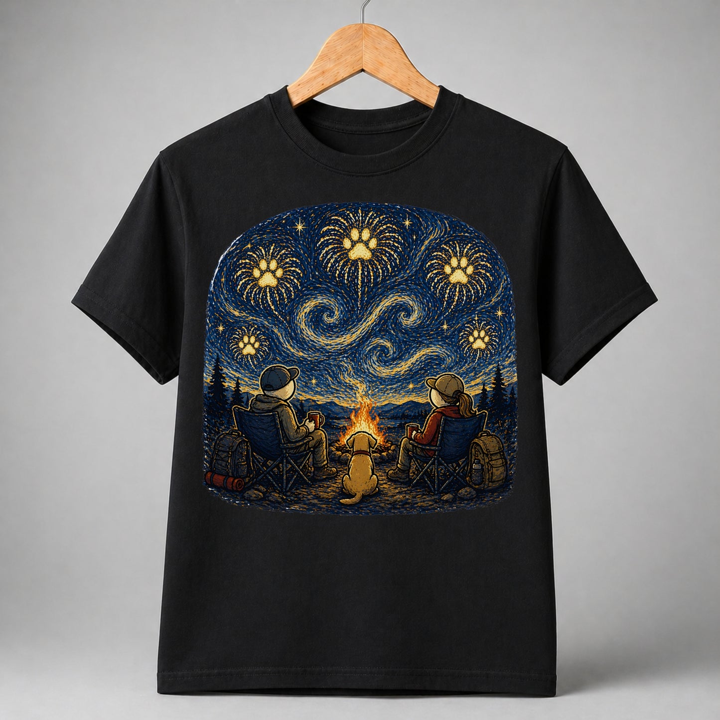 Starry Night Campfire T-Shirt