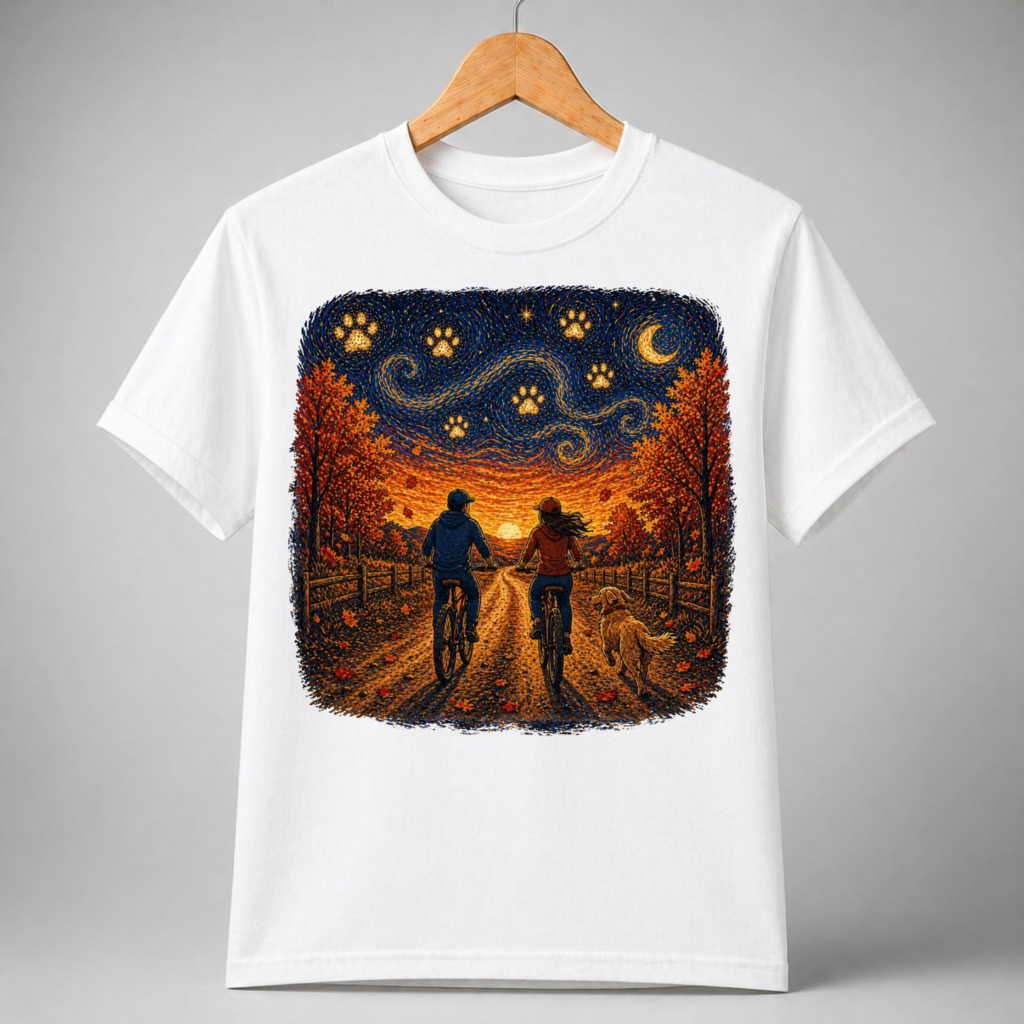 Starry Night Bike Ride T-Shirt