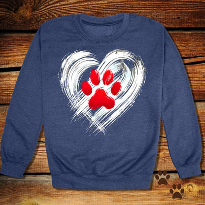 Heart & Paw Dog Lover Sweatshirt