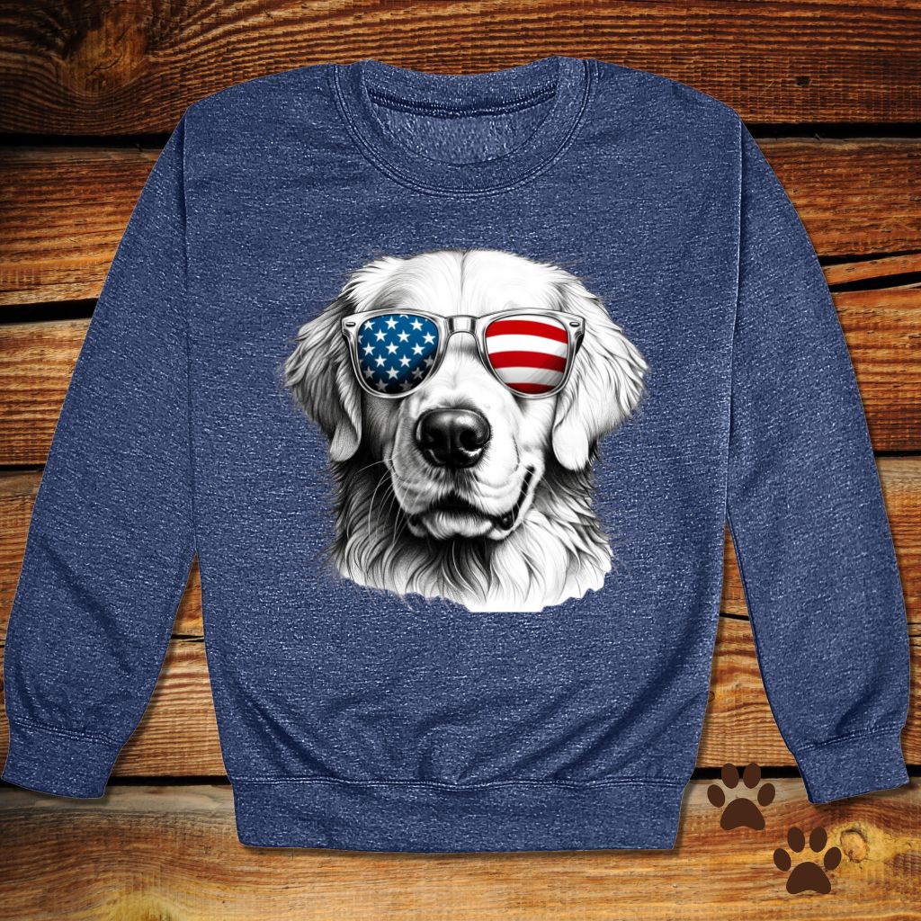 Golden Retriever Fourth of July Crewneck