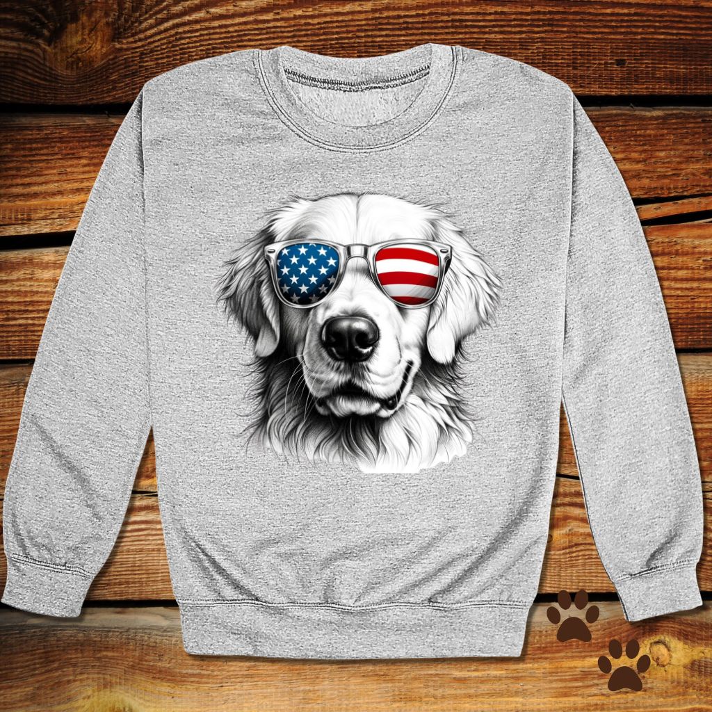 Golden Retriever Fourth of July Crewneck