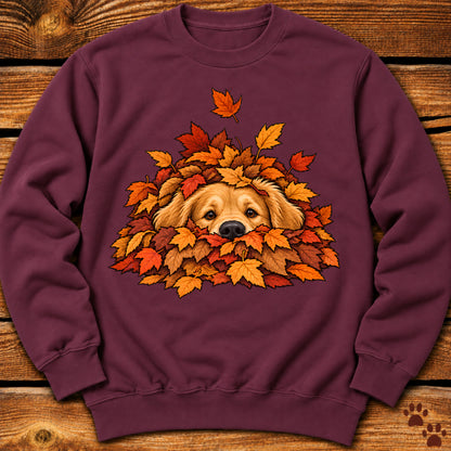 Golden Retriever Leaf Pile Crewneck
