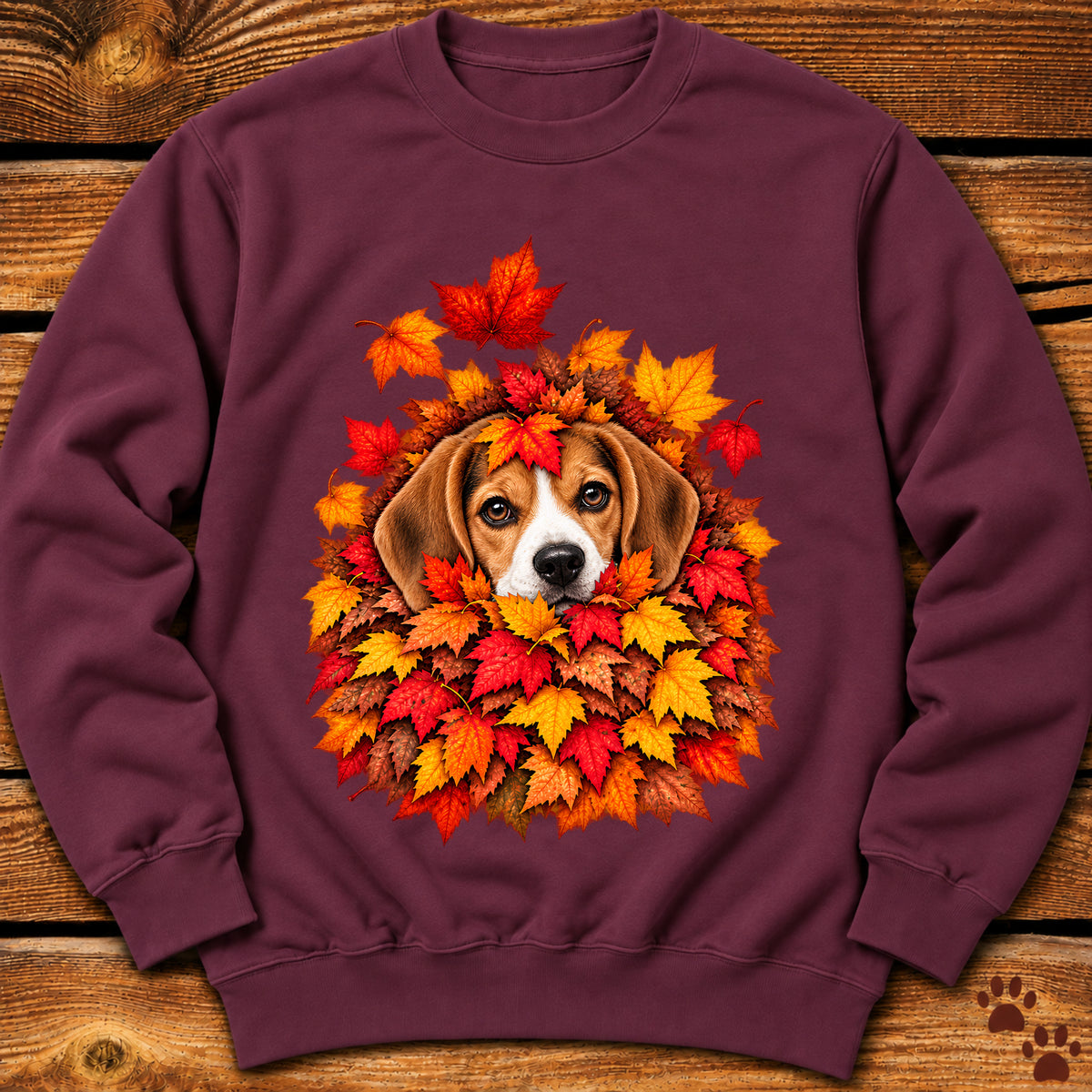 Beagle Leaf Pile Sweatshirt