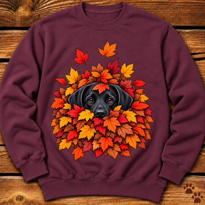 Labrador Retriever Leaf Pile Crewneck