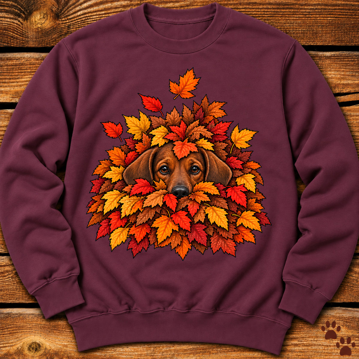 Dachshund Leaf Pile Crewneck