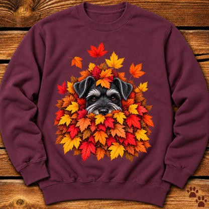 Schnauzer Leaf Pile Crewneck
