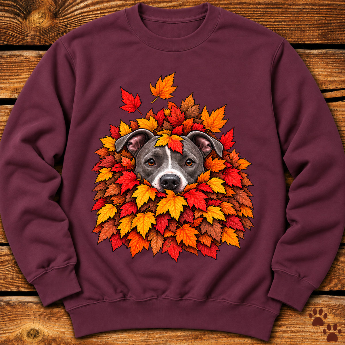 Pitbull Leaf Pile Crewneck