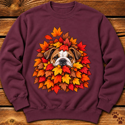 Bulldog Leaf Pile Crewneck