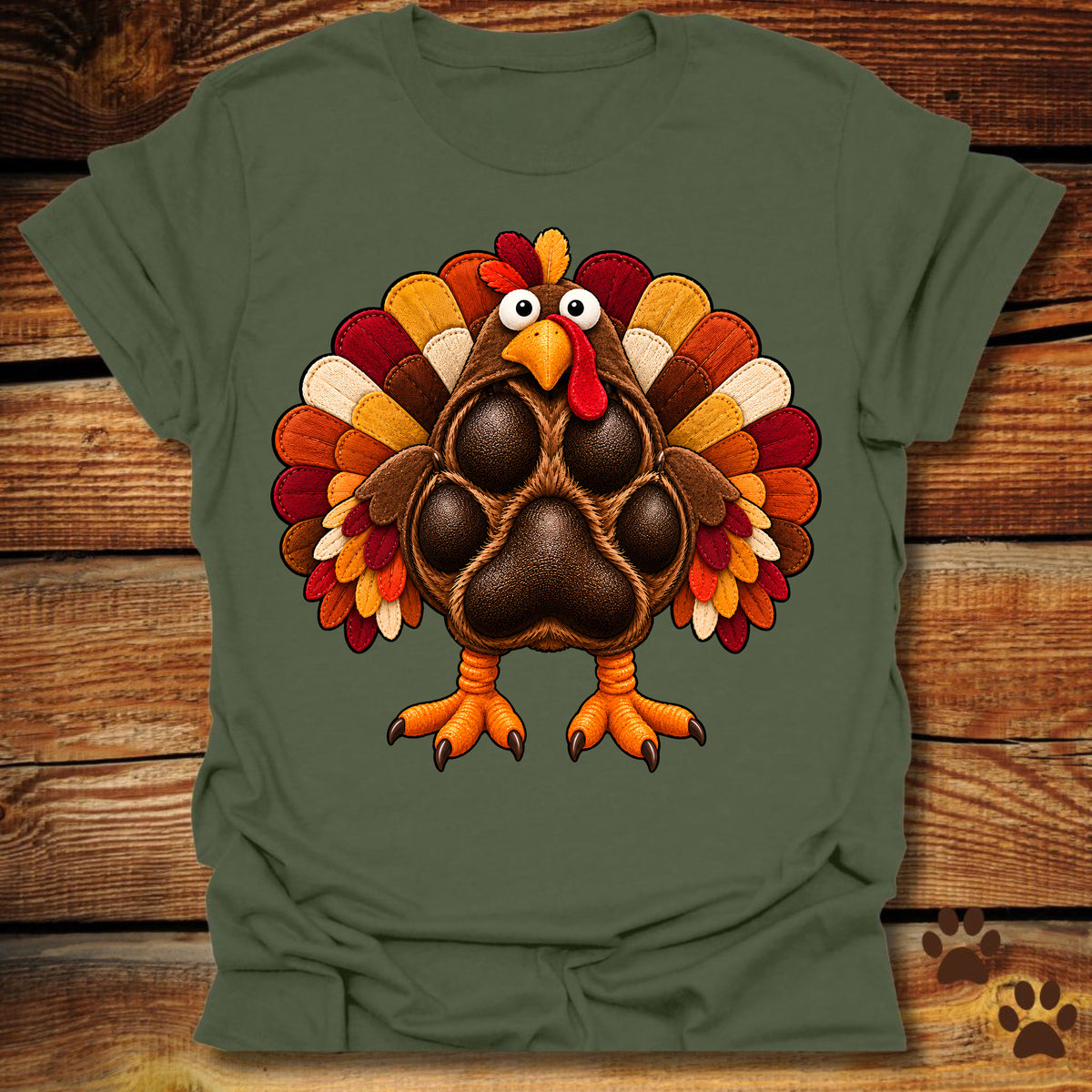 Thanksgiving Turkey Paw T-Shirt