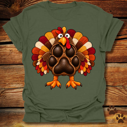 Thanksgiving Turkey Paw T-Shirt