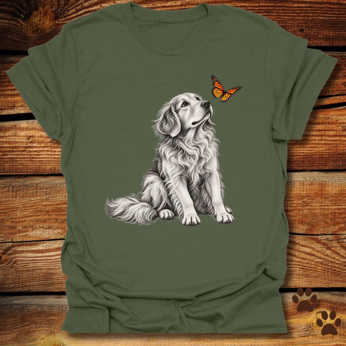 Golden Retriever Butterfly T-Shirt