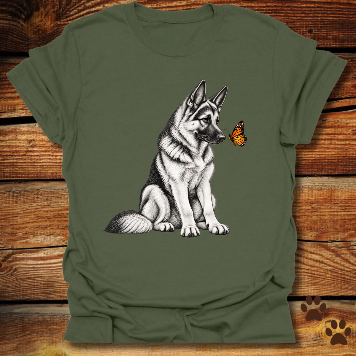 German Shepherd Butterfly T-Shirt