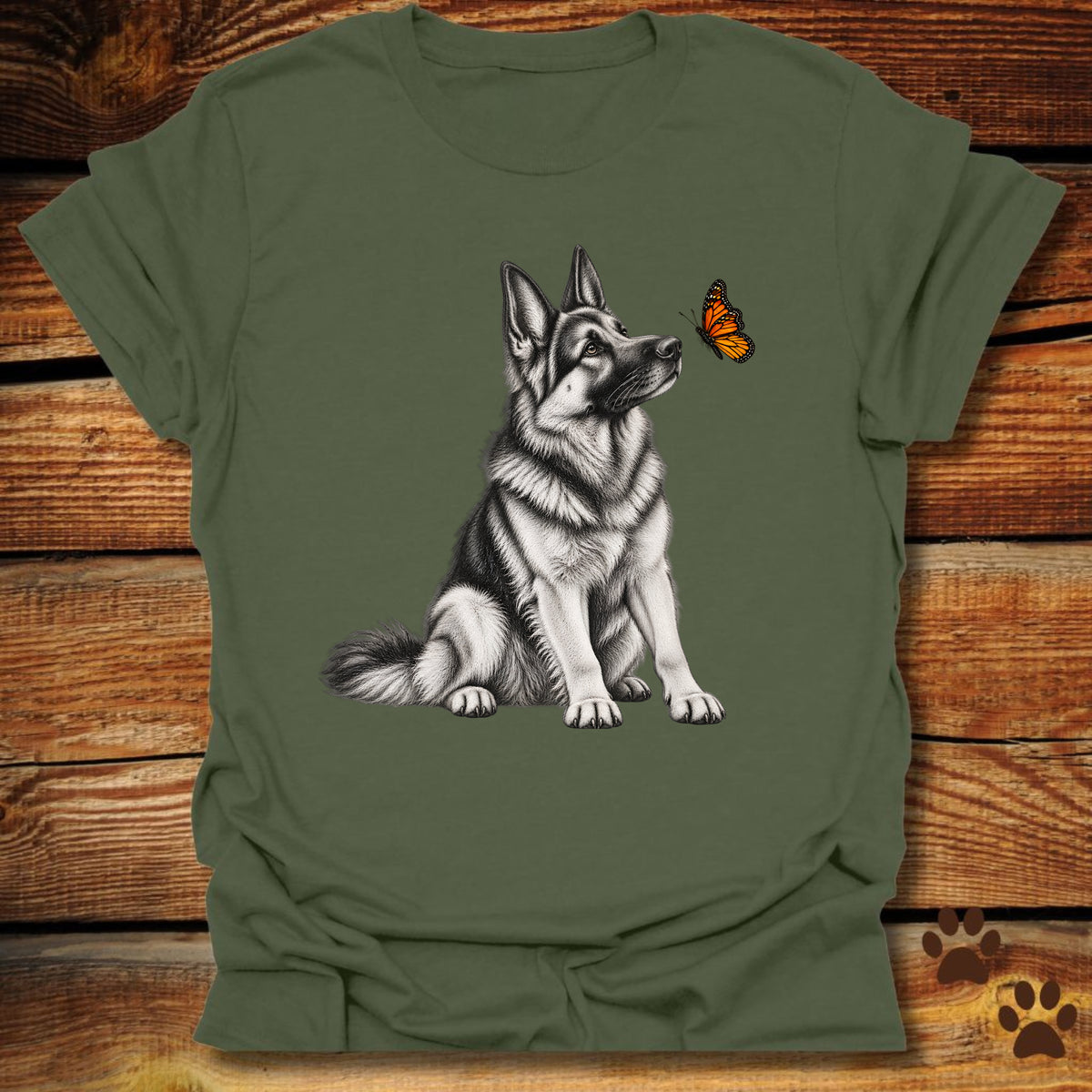 German Shepherd Butterfly Friend T-Shirt