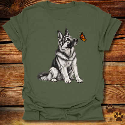 German Shepherd Butterfly Friend T-Shirt