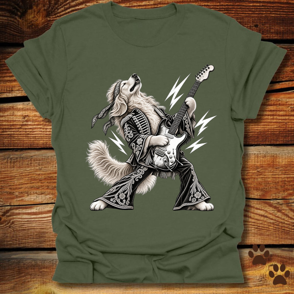 Golden Retriever Guitar Hero T-Shirt