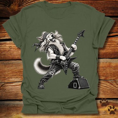 Golden Retriever Heavy Metal Guitar T-Shirt
