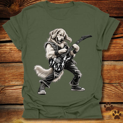 Golden Retriever Guitar Shredder T-Shirt