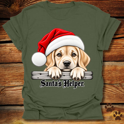 Santa’s Helper Yellow Labrador Retriever T-Shirt