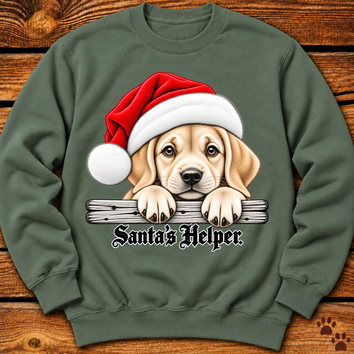 Santa’s Helper Yellow Labrador Sweatshirt