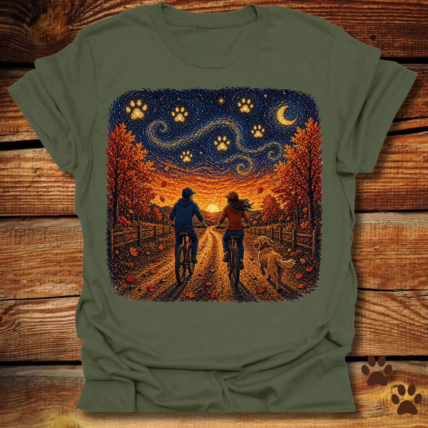 Starry Night Bike Ride T-Shirt